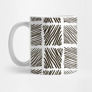 Abstract geometric hand drawn strokes seamless pattern Mug